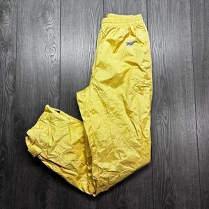 Vintage Asics Tiger Embroidered Track Pants Yellow 30 x 31 1990s Rare